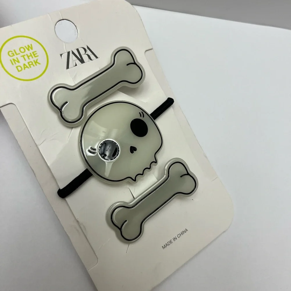 NWT ⚜️🖤⚜️ ZARA Cute Halloween Glow in the Dark Hair Accessories Set of 3